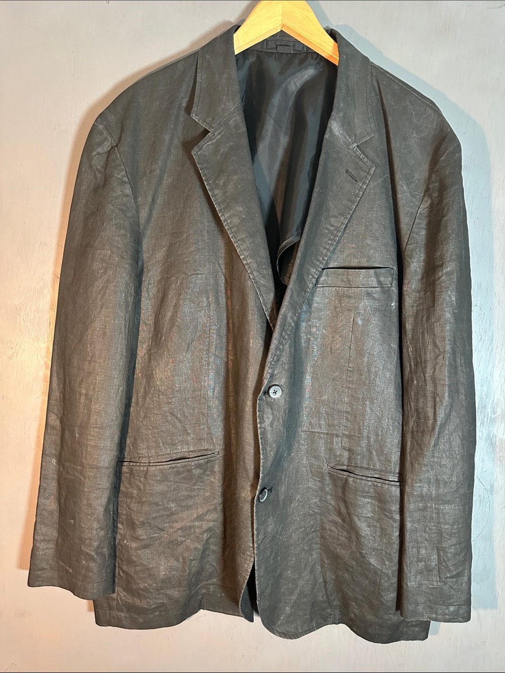 Alfani Men's Black Linen-Blend Shirt Jacket